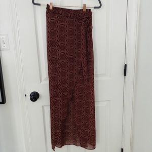 Forever 21 High Low Tie Front Maxi Skirt